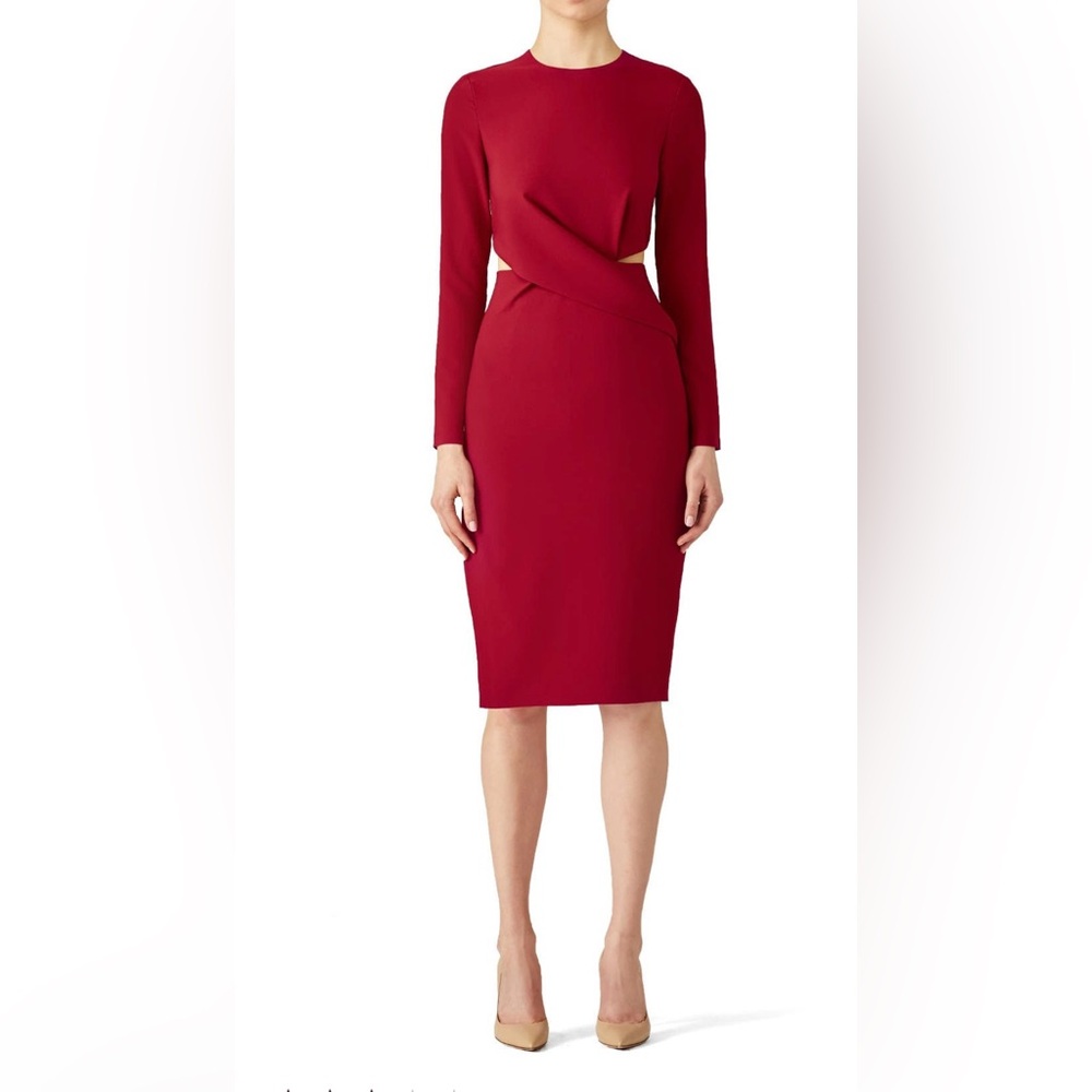 Finders Keepers Christmas Office Party Red Pencil Skirt (A121)